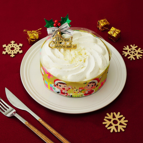【不二家】クリスマス 糖質オフ ホワイトチョコ生ケーキ 5号 14.5cm