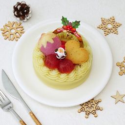 さつま芋クリームのミニデコレーション 《ヴィーガンスイーツ・ヴィーガンケーキ》【卵・乳製品・小麦粉・ナッツ類・大豆不使用】 クリスマス2025