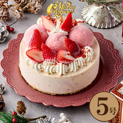 クリスマスケーキ《アイスケーキ》ストロベリーチーズパイ 5号 15cm クリスマス2023