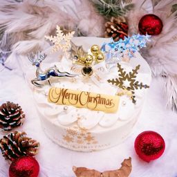 キラキラ⭐︎夢の世界ホワイトクリスマスケーキ 4号 クリスマス2026