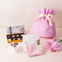 【GODIVA】マザーズデー スペシャルギフト チョコレート&ハンカチセット 
