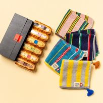 【送料無料】今治 タオル ハンカチ＆ワッフルケーキ6種セット 【イエロー】父の日2026