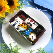 父の日缶【ラッピング済み】★カラフルで可愛い★アイシングクッキー＆ザクザククッキー缶  父の日2025
