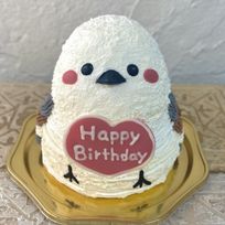 シマエナガの立体ケーキ 誕生日 動物ケーキ 鳥 5号