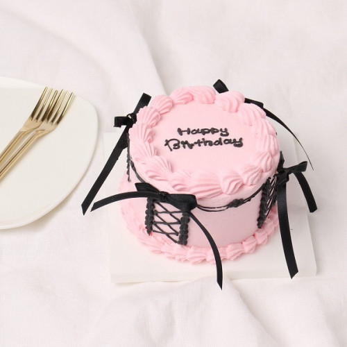 【9色カラバリ】レースフリルリボンセンイルケーキ 4号