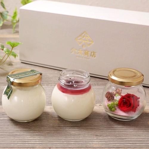 【無添加】 北の白いプリン「ノンノ」 （プリン2個+お花）【お歳暮2025】