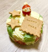 犬用お魚のクリスマスケーキ 3号サイズ 