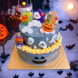 かぼちゃハロウィン2段ケーキ 4号&3号