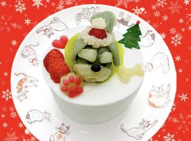 お写真から食べられるマスコットに！クリスマスわんこマスコットケーキ 3号 9cm クリスマス2024