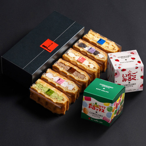 【送料無料】【ワッフル・ケーキの店R.L（エール・エル）】ワッフルケーキ 6種入り ＆ コロコロワッフル キューブ サクマドロップス・いちごみるく 