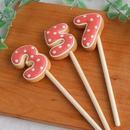 数字ポップクッキー】アイシングクッキー 誕生日 ケーキ クッキー 数字 