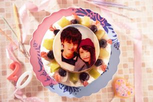 写真ケーキ 苺サンド生クリームケーキ 7号 21cm