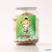 『はまちこちゃんねる』まつりちゃん クリスマスケーキ缶（黒蜜きなこ味）