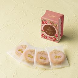 【GODIVA】あまおう苺＆ホワイトチョコレートラングドシャクッキー（4枚入）バレンタイン2025