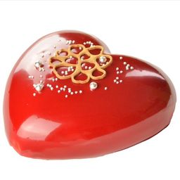 ハート グラサージュショコラ ムースケーキ 赤 レッド 【選べる飾り バースデー クリスマス 】 チョコレートケーキ お誕生日ケーキ ブルー スイーツ お菓子 お祝い ギフト プレゼント 記念日 ホールケーキ 贈り物 おしゃれ  ハロウィン2025 クリスマス2025