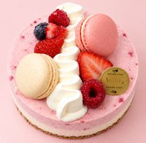 【贅沢スイーツ】ホワイトチョコとフレッシュベリーの極上ケーキ 4号｜甘酸っぱいベリー×濃厚ホワイトのハーモニー
