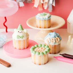 【デコカップケーキが簡単に作れる】カップケーキキット 4個 5cm 