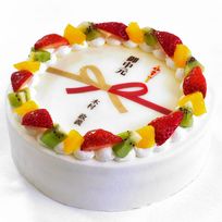 熨斗ケーキ フレッシュフルーツ三種デコレーション 生クリームショートケーキ 5号 cream-5-noshi