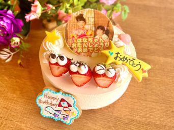 北海道根釧地区の生乳で作った レアチーズケーキ 写真ケーキ  5号 15cm 【アイシング飾りなどオプション選択でオリジナルデザインに！】