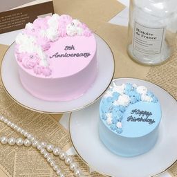 ◻︎ソフトフラワーセンイルケーキ 3号《選べる9色｜韓国｜誕生日｜お好きなメッセージ✧》