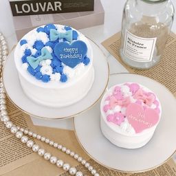 ◻︎ハートチョコプレート付き リボントッピングケーキ 3号《選べる9色｜お好きなメッセージ✧》