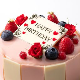 【神戸洋藝菓子ボックサン】ストロベリー・ブロッサム・ホワイト 【プレミアムショコラケーキ】 4号 誕生日 