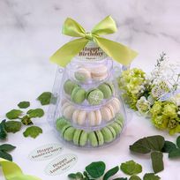 【グリーンマカロンタワー】抹茶・塩バニラ