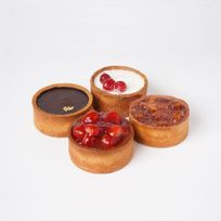 【ミニタルト4個セット】長野県産いちご・ラズベリーショコラ・ラズベリーフロマージュ・タルトタタン＜冷凍＞3号 9cm 