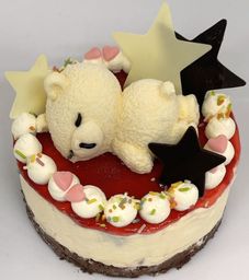 ?✨おやすみクマのアイス風レアチーズケーキ ～ミックスベリーと星空の夢～（4号）