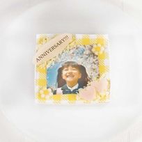 【写真ケーキ_黄色】オリジナルデコレーション・ショートケーキ（オレンジ）