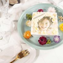 【写真ケーキ_オレンジ】オリジナルデコレーション・ショートケーキ（オレンジ）