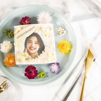 【写真ケーキ_オレンジ】オリジナルデコレーション・ショートケーキ（ベリー）