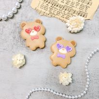 ◻︎サングラスくまちゃんアイシングクッキー【選べる9色｜ケーキにのせるだけでオリジナルケーキの完成♪】