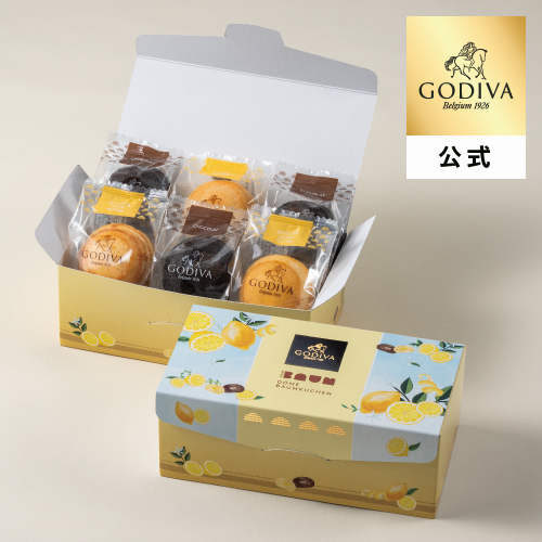 【GODIVA】ドームバームクーヘン ショコラ＆瀬戸内レモンバター（6個入）