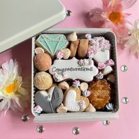 ウエディングギフト お花モチーフアイシングクッキー缶