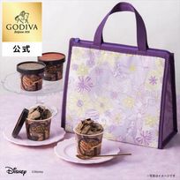 【GODIVA】【送料込】120ml カップアイスクリーム4個 + ＜ラプンツェル＞ 保冷バッグセット