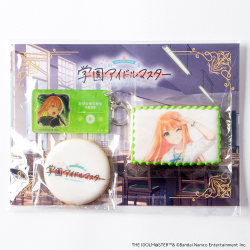 【学園アイドルマスター】紫雲清夏 アイシングクッキー アクリルキーホルダー付き