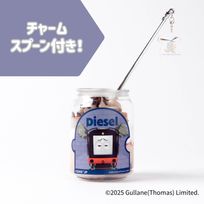 【スプーン付き】『きかんしゃトーマス』ケーキ缶（ディーゼル）