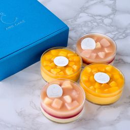 【AND CAKE】白桃プリン&マンゴープリン 4P お中元2025