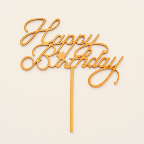 ケーキトッパー Happy Birthday 【A】