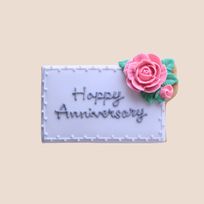 Happy Anniversary（バラ）アイシングクッキー