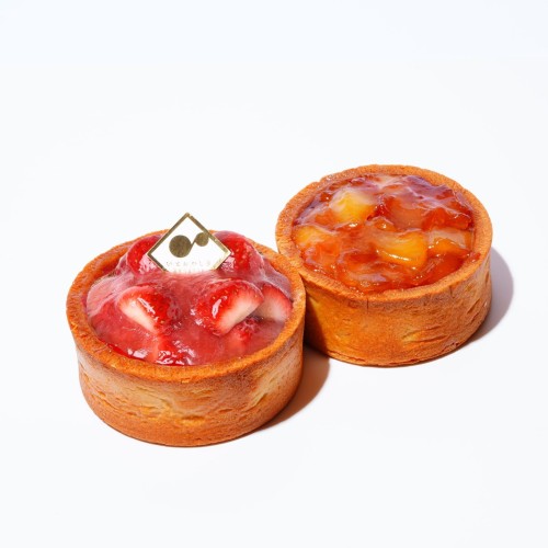 グルテンフリーフルーツタルト◆【ミニタルト2個セット】長野県産いちご・タルトタタン＜冷凍＞3号 9cm