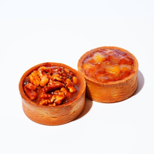 グルテンフリーフルーツタルト◆【ミニタルト2個セット】長野県産くるみとナガノパープルと大豆のキャラメルタルト・りんごのタルトタタン＜冷凍＞3号 9cm