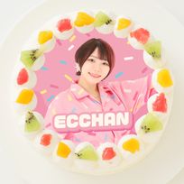 【ボンボンTV】えっちゃん 丸型写真ケーキ 3号 9cm
