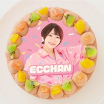【ボンボンTV】えっちゃん 丸型写真チョコレートケーキ 3号 9cm