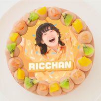 【ボンボンTV】りっちゃん 丸型写真チョコレートケーキ 3号 9cm