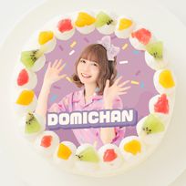 【ボンボンTV】どみちゃん 丸型写真ケーキ 3号 9cm