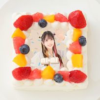 【ボンボンTV】みーみ 四角型写真ケーキ 4号 12cm