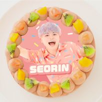 【ボンボンTV】せおりん 丸型写真チョコレートケーキ 3号 9cm