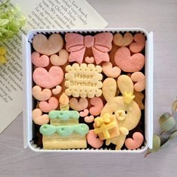 バースデークッキー缶/きみと季節のとなりに「HappyBirthday」うさぎ